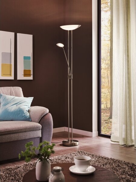 Lampadar LED dimabil Eglo 93874 BAYA 1 LED/20W + LED/2,5W crom mat