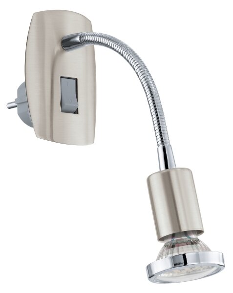 Eglo 902366 - Lampă LED de priză MINI, 1xGU10/2,8W/230V, crom mat