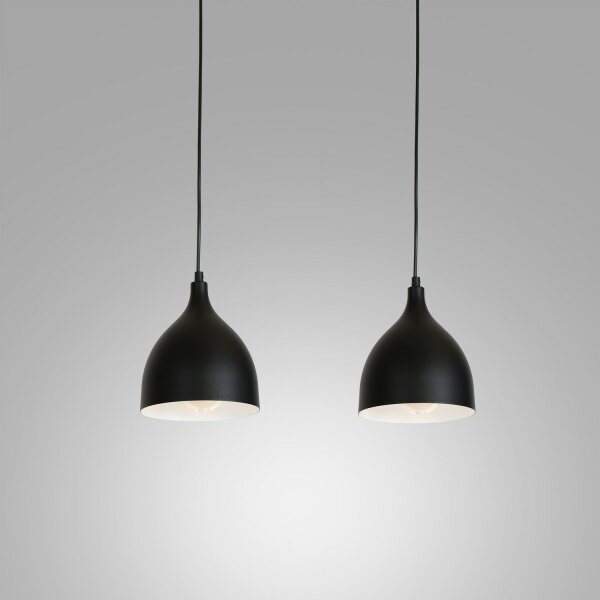 Lustră pe cablu NOAK 2xE27/15W/230V negru