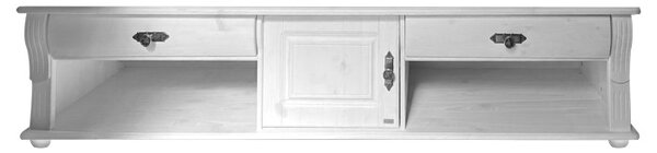 Comoda TV Home Affaire, lemn masiv, alb, 180 x 40 x 44 cm