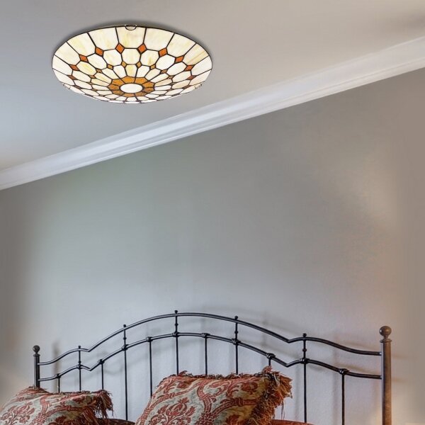 Plafonieră cu abajur din sticlă vitrată Tiffany MARVEL 2xE27/60W/230V Rabalux 8091