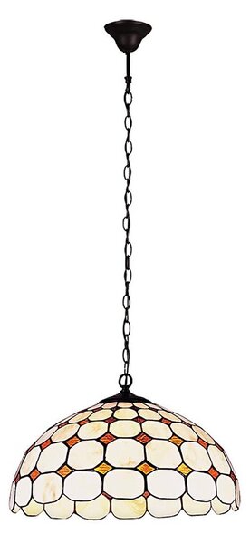 Lustră pe lanț cu abajur din sticlă vitrată Tiffany MARVEL 2xE27/60W/230V Rabalux 8076