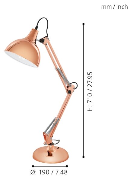Eglo 94704 - Lampa de masa BORGILLIO 1xE27/40W/230V