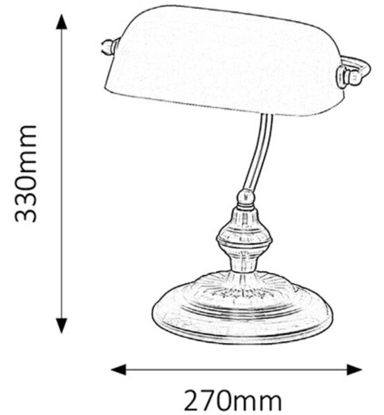 Lampă de masă Rabalux 4038 BANK 1xE27/60W/230V
