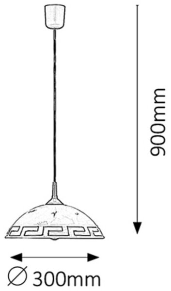Rabalux 7652 - Lustra ETRUSCO 1xE27/60W/230V