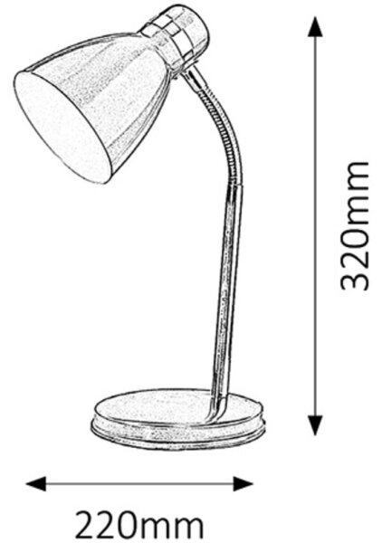 Rabalux 4205 - Lampa de masa PATRIC 1xE14/40W/230V