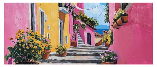Tablou - Alee roz (120x50 cm)