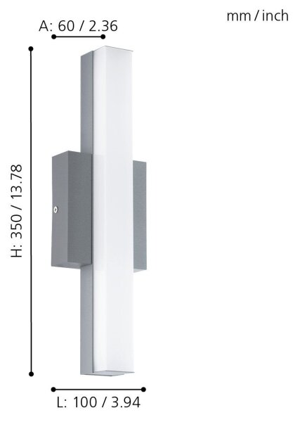 Eglo 94845 - Lampă de exterior ACATE LED, 8W, 230V, IP44