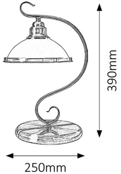 Rabalux 2752 - Lampa de masa ELISETT 1xE27/60W/230V