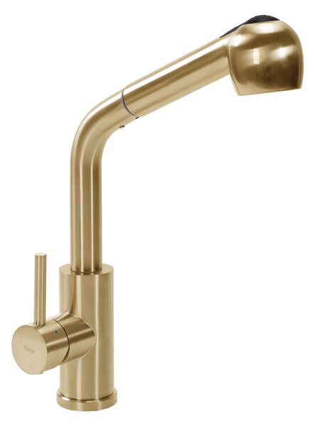 Baterie de bucătărie REA Troy auriu periat