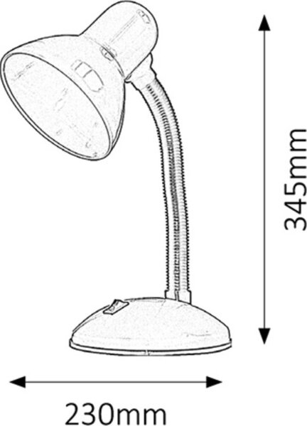 Rabalux 4172 - Lampa de masa DYLAN 1xE27/40W/230V