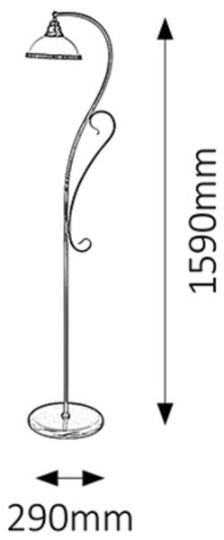 Rabalux 2758 - Lampadar ELISETT 1xE27/60W/230V