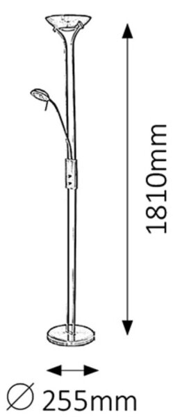 Rabalux 4076 - Lampadar BETA 1xR7s/230W + 1xG9/40W