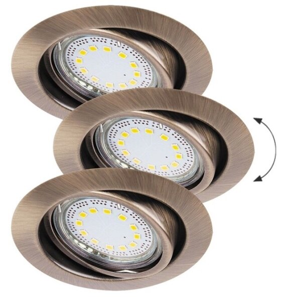 SET 3x corp de iluminat încastrat Rabalux 1051 LITE 3xGU10-LED/3W/230V