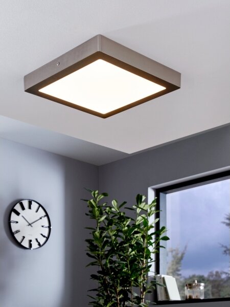 Plafonieră LED Eglo FUEVA 78218, 22 W, 230 V, 30 x 30 cm, crom mat