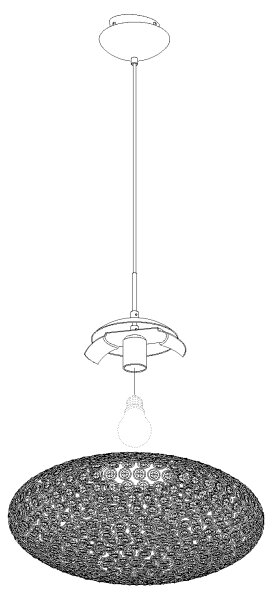 Eglo 95286 - Lustra de cristal CLEMENTE 1xE27/60W/230V