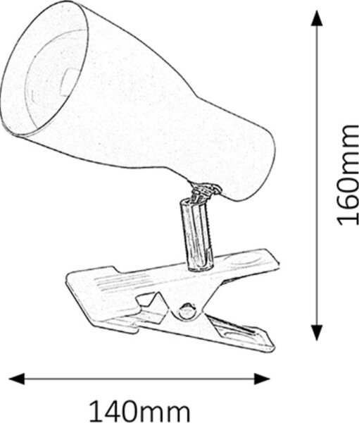 Rabalux 6026 - Lampa spot na klip EBONY 1xE27/20W/230V
