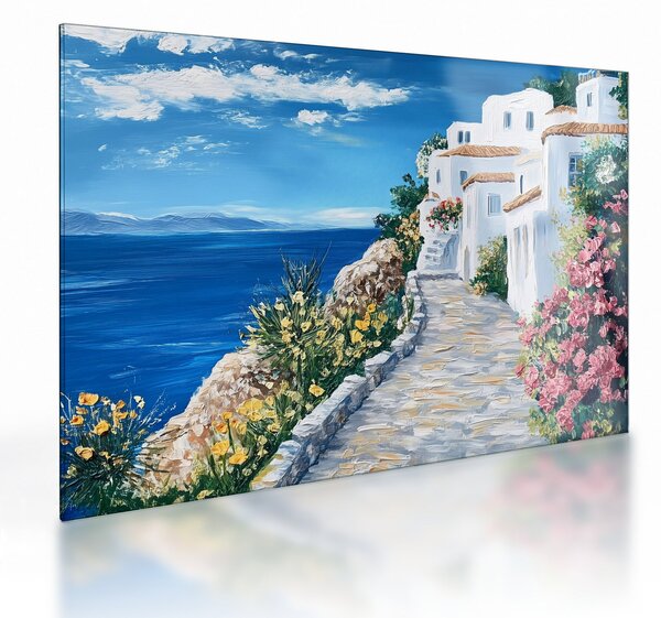 Tablou pe sticlă - Alee lângă mare (70x50 cm)