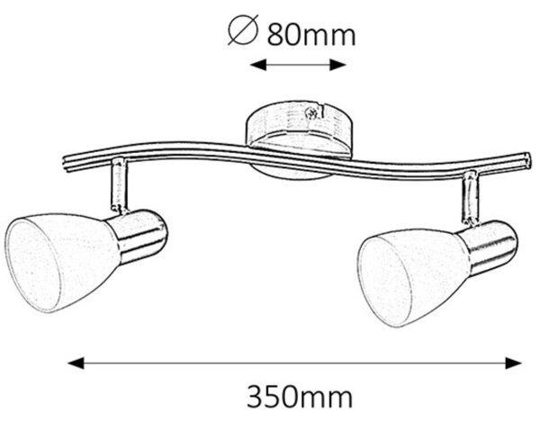Rabalux 6302 - Lampa spot SOMA 2xE14/40W/230V