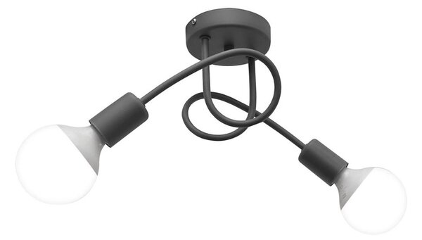 Lustr pentru copii OXFORD 2xE27/15W/230V, gri, montaj plafonieră