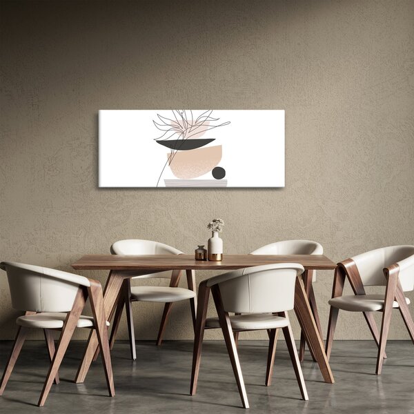 Tablou - Linie de artă flori N⁰1 (120x50 cm)