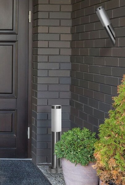 Lampă de exterior LIVIA 1xE27/10W/230V 45 cm IP44 argintie