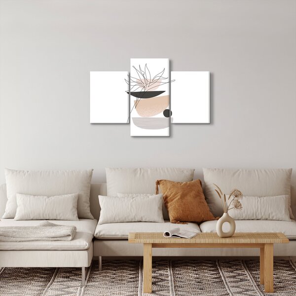 Tablou - Linie de artă flori N⁰1 (90x60 cm)