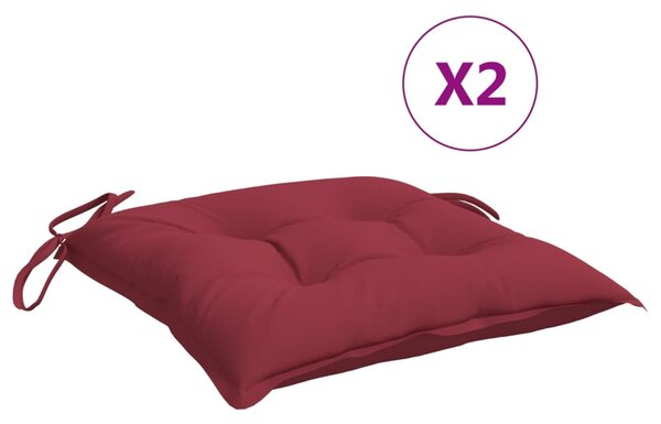 Perne de scaun, 2 buc., roșu vin, 50x50x7 cm, textil oxford