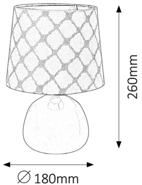 Rabalux 4380 - Lampă de masă ELLE E14/40W