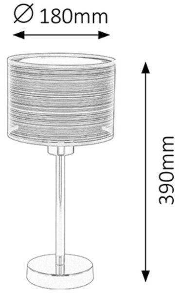 Rabalux 2631 - Lampă de masă ANASTASIA E27/60W