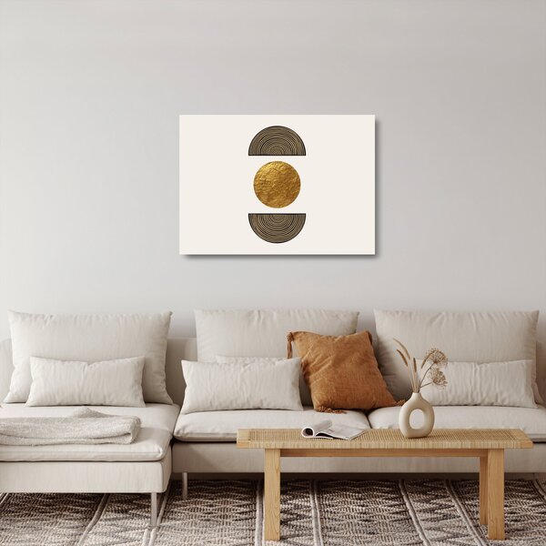 Tablou pe sticlă - Ornament de aur N⁰1 (70x50 cm)