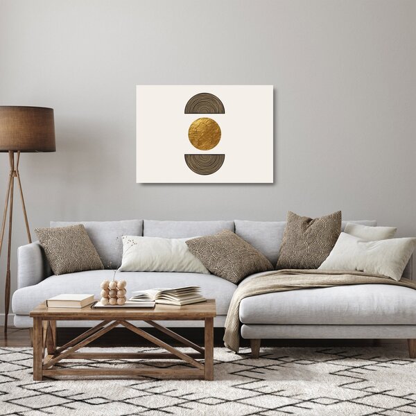 Tablou pe sticlă - Ornament de aur N⁰1 (70x50 cm)