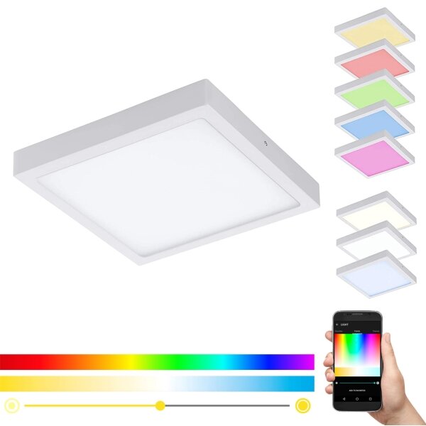 Eglo 96673 - Plafonieră LED RGBW reglabilă FUEVA-C LED/21W/230V