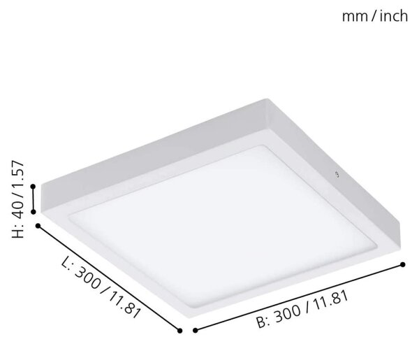 Eglo 96673 - Plafonieră LED RGBW reglabilă FUEVA-C LED/21W/230V