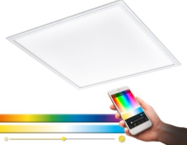 Corp de iluminat LED RGBW dimabil SALOBRENA-C LED/30,5W Eglo 96663 + telecomandă