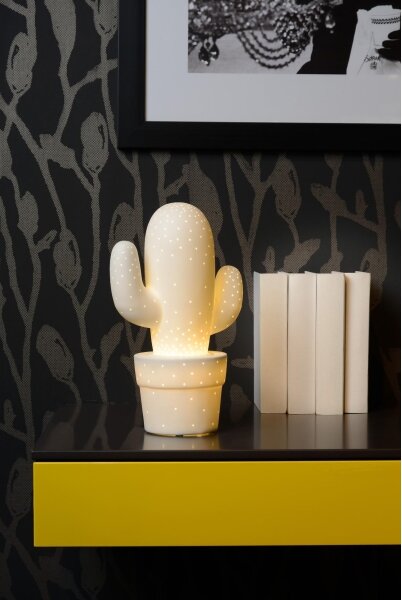Lucide 13513/01/31 - Lampa de masa CACTUS 1xE14/40W/230V alba