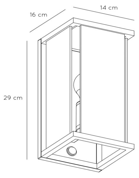 Lucide 27883/11/30 - Aplica perete exterior CLAIRE 1xE27/15W/230V