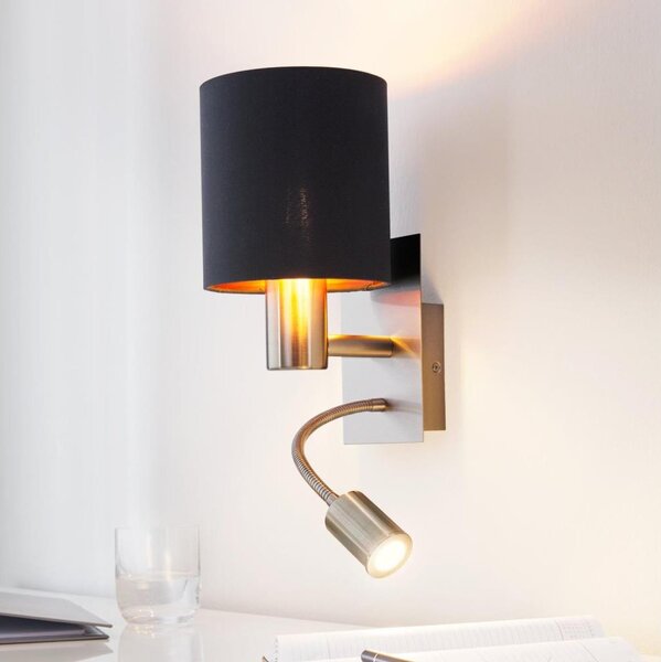 Eglo 96483 - Lampă LED flexibilă PASTERI 1xE27/40W+LED/3,8W negru