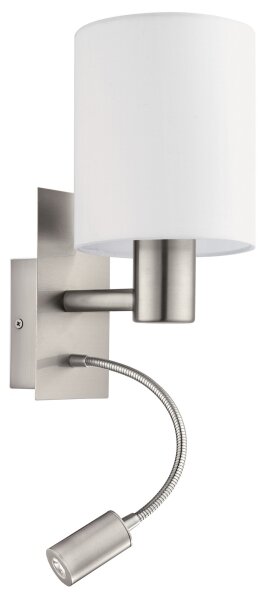Eglo 96477 - Lampă LED flexibilă PASTERI 1xE27/40W+LED/3,8W albă