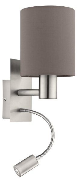 Eglo 96481 - Lampă LED flexibilă PASTERI 1xE27/40W+LED/3,8W gri