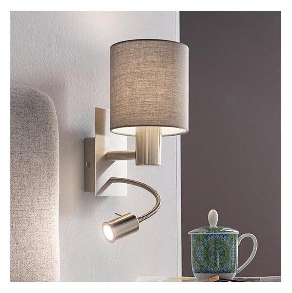Eglo 96479 - Lampă LED flexibilă PASTERI 1xE27/40W+LED/3,8W gri