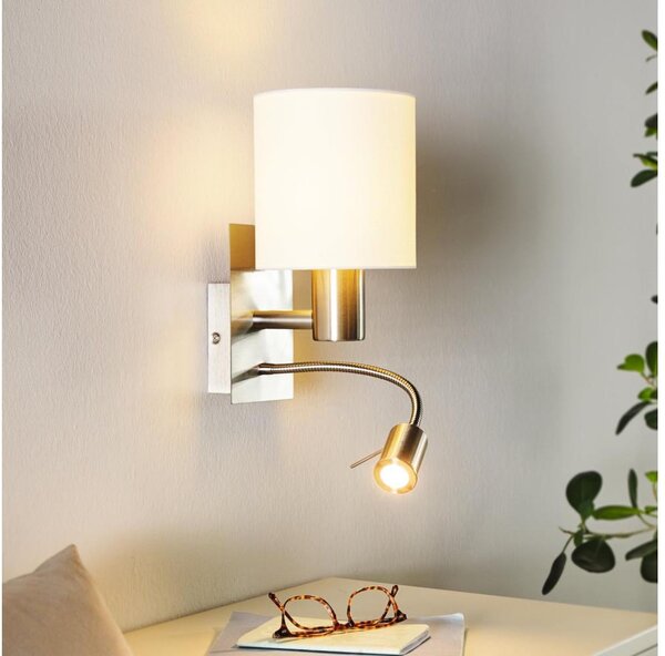 Eglo 96477 - Lampă LED flexibilă PASTERI 1xE27/40W+LED/3,8W albă