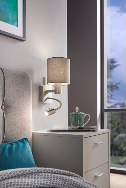 Eglo 96479 - Lampă LED flexibilă PASTERI 1xE27/40W+LED/3,8W gri