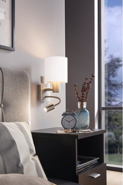 Eglo 96484 - Lampă LED flexibilă PASTERI 1xE27/40W+LED/3,8W albă
