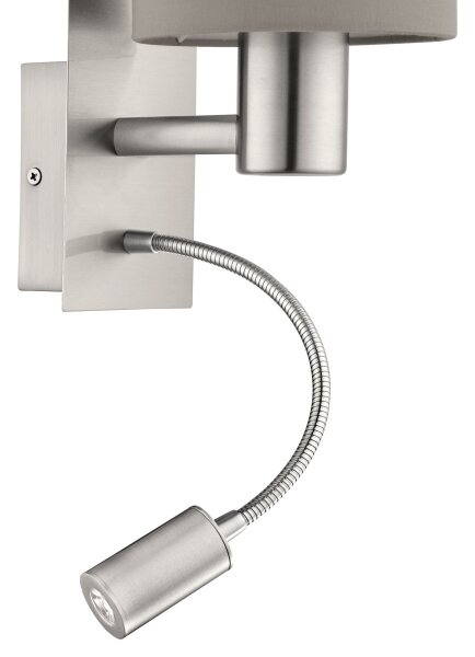 Eglo 96478 - Lampă LED flexibilă PASTERI 1xE27/40W+LED/3,8W taupe