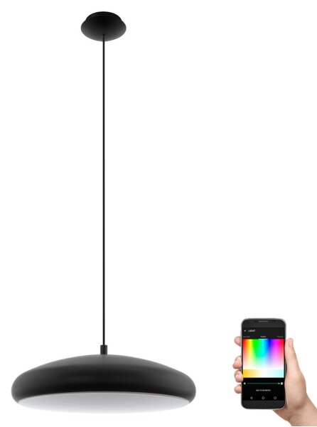 LustrăLED RGBW dimabilă pe cablu Eglo 33328 RIODEVA-C LED/27W/230V black