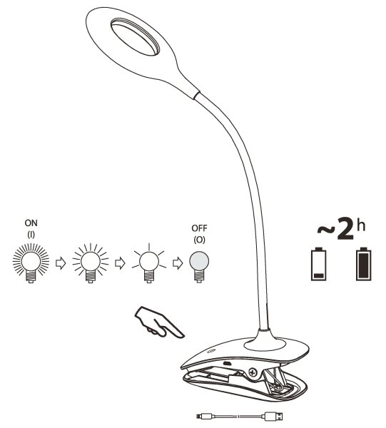 Eglo 97077 - Lampă LED dimabilă cu clemă CABADO LED/3W/5V albă