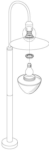 Eglo 97287 - Lampa exterior SIRMIONE 1xE27/60W/230V