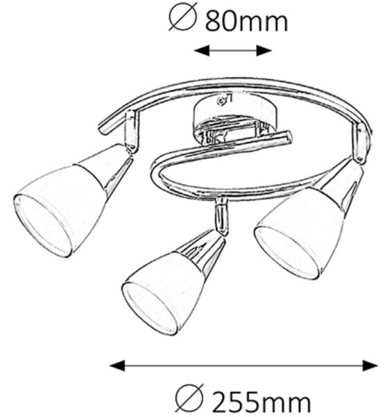 Rabalux 6769 - Lampa spot NIcoltTTE 3xE14/40W/230V