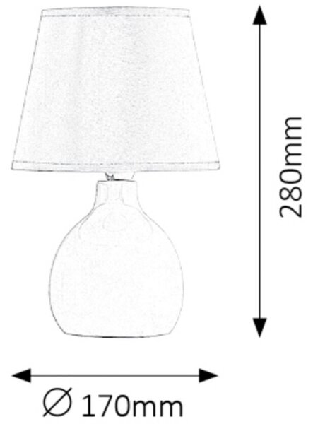Rabalux 4476 - Lampă de masă INGRID 1xE14/40W/230V